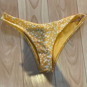 Yellow floral bikini bottoms